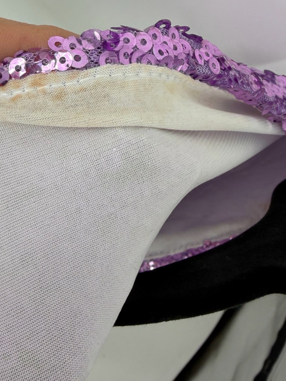 Fringe + co lavender sequin cropped  top - Picture 5 of 5